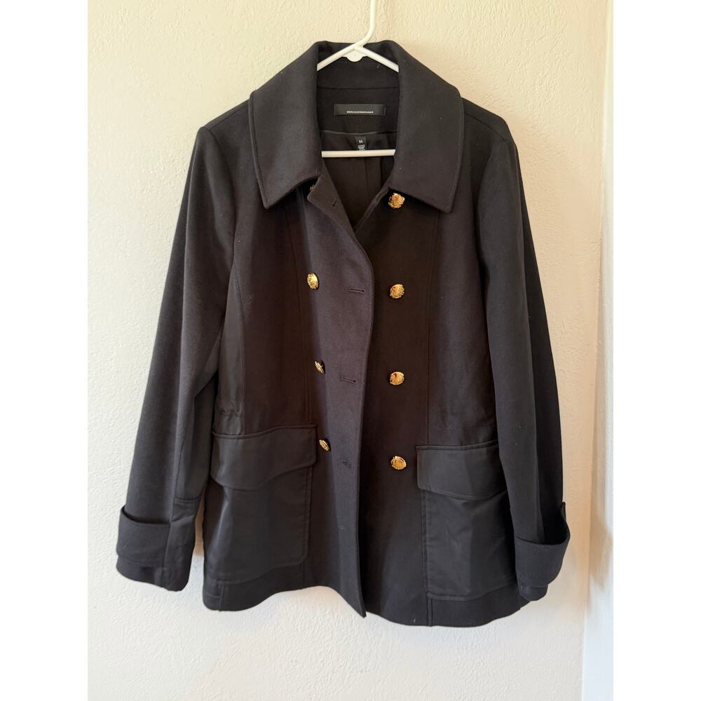 Women's‎ White House Black Market Black Winter Fall Jacket Coat Sz XL